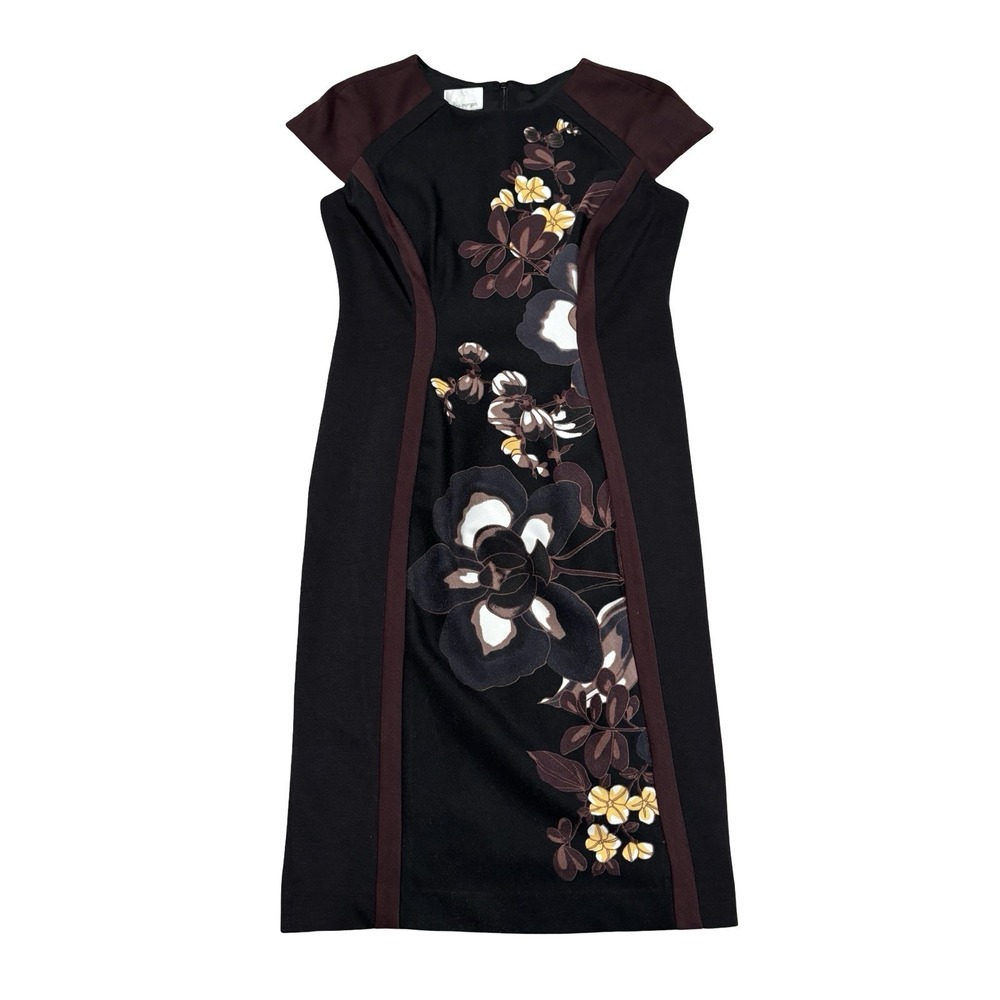 Donna‎ Morgan Women's Floral Print Cap Sleeve Long Dress Size 4 - 16.5 x 28